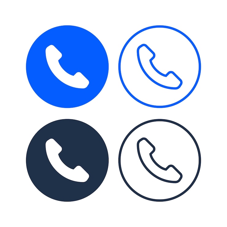 Bezpłatny plik Wektor zestaw kręgów telefonicznych
