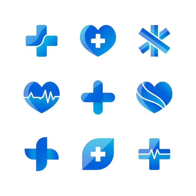 Bezpłatny wektor zestaw medycznych ikon projektów 3d