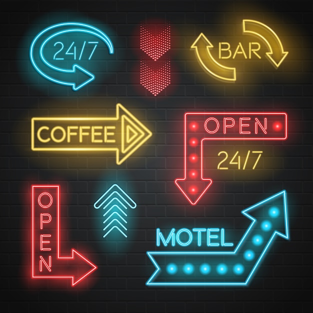 Zestaw Motel And Bar Neon Arrows