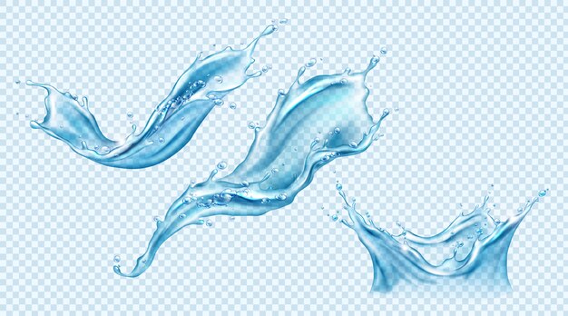 Zestaw powitalny wody. Dynamiczny ruch Aqua Liquid.