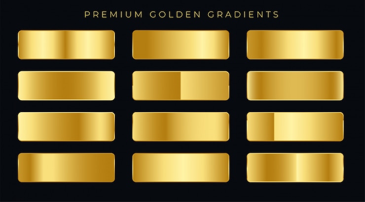 Bezpłatny plik Wektor zestaw premium złote gradienty próbek