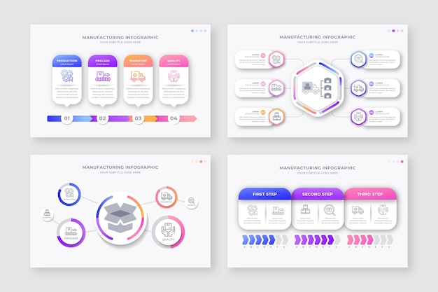 Zestaw Różnych Produkcji Infographic