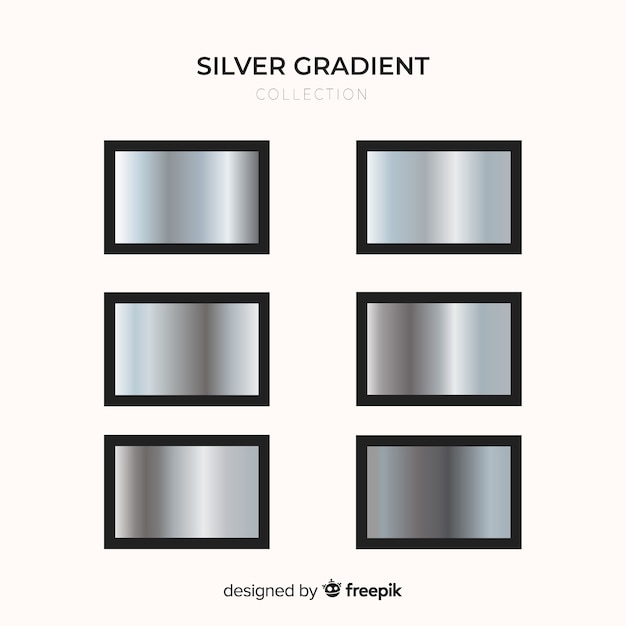 Zestaw Srebrny Gradient Metaliczny Tekstury