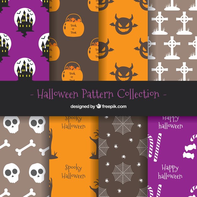 Zestaw wzorów elementów halloween