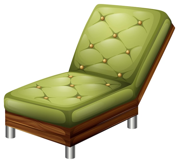 Bezpłatny wektor zielone eleganckie meble na krzesła
