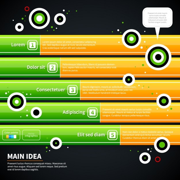 Zielone Infographic Kroków