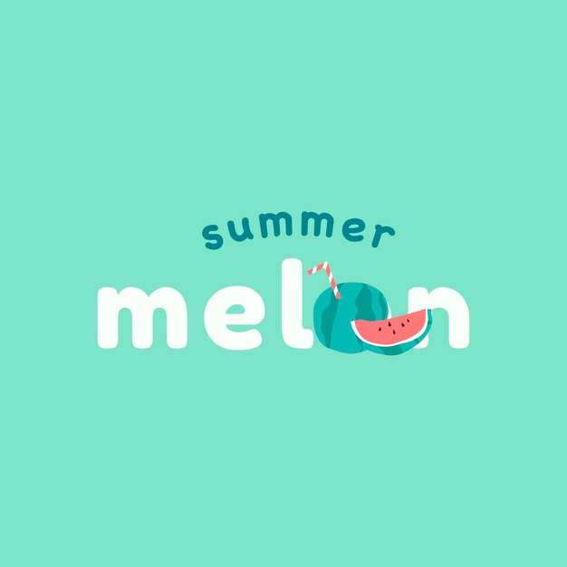 Zielony owocowy letni melon wektor