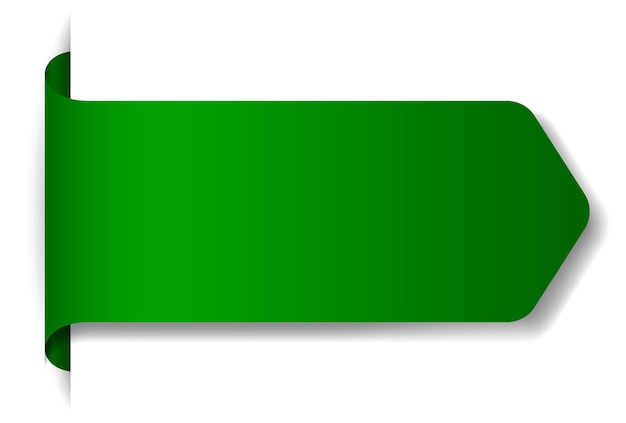 Zielony sztandar na białym tle
