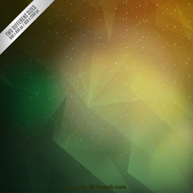 Bezpłatny wektor zielonym i żółtym tle wielokątna