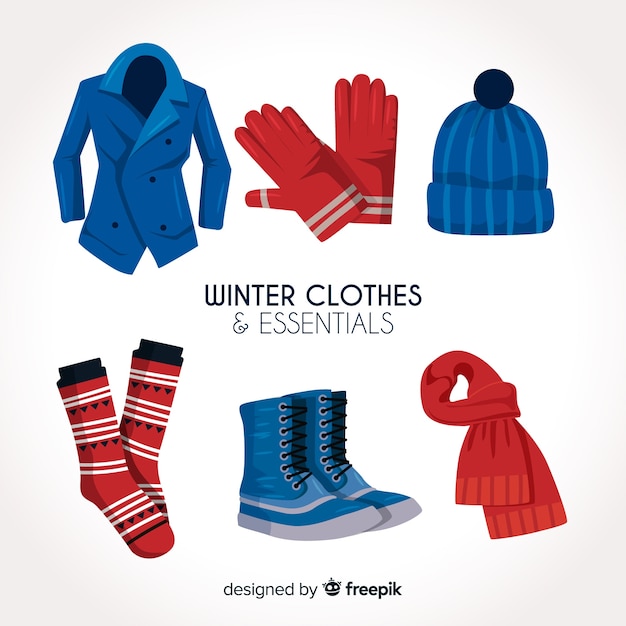 Zimowe ubrania i niezbędne artykuły