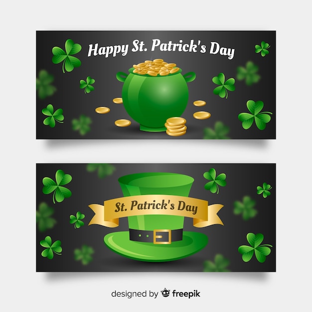 Złote Szczegóły St Patrick's Banner
