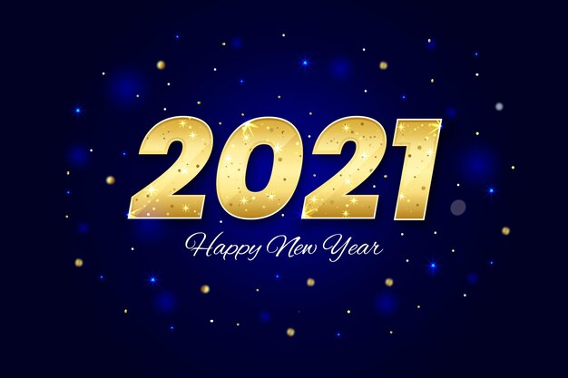 Złote tło nowego roku 2021