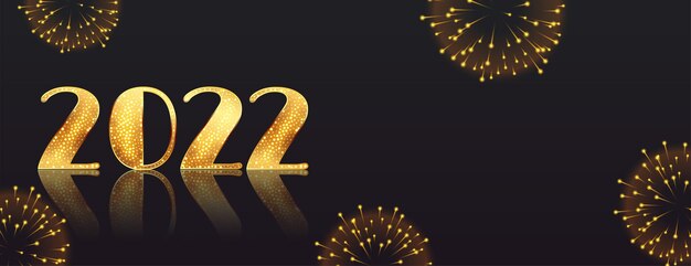 Bezpłatny wektor złote tło nowego roku z pękającymi fajerwerkami