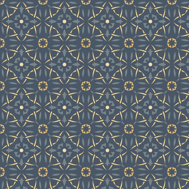 Bezpłatny wektor złoty arabski wzór w stylu gradientu