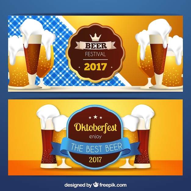 Bezpłatny wektor złoty banner oktoberfest