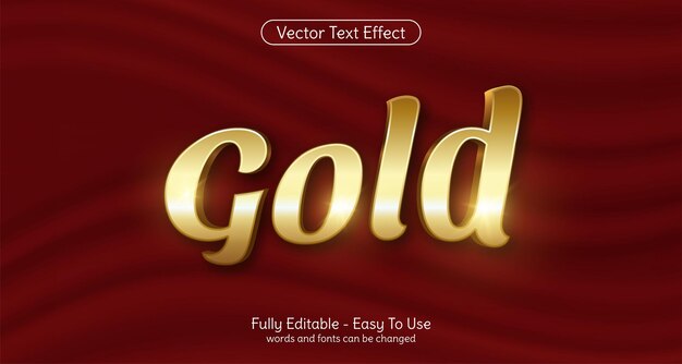 Złoty edytowalny styl szablonu efektu tekstowego