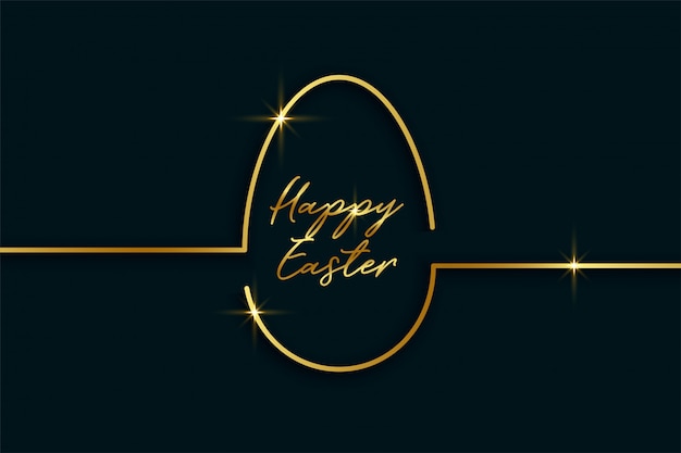 Złoty Kreskowy Styl Easter Dnia Jajka Tło