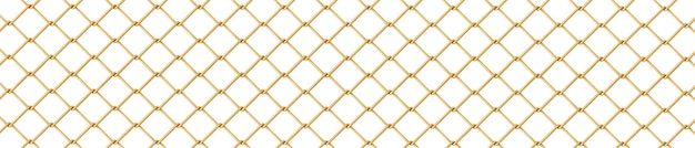 Bezpłatny wektor złoty metalowy wzór siatki ogrodzeniowej ze złotej siatki drucianej