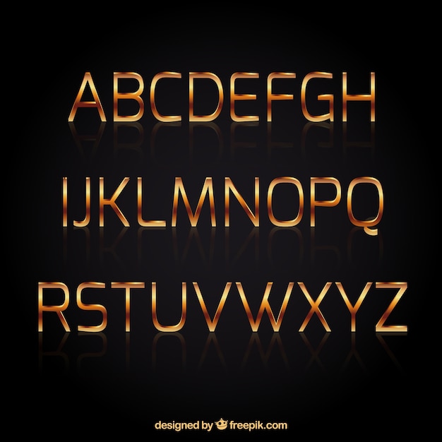 Złoty typografia