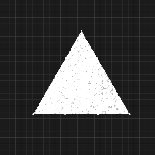 Bezpłatny wektor zniekształcony kształt białego trójkąta na czarnym tle wektora