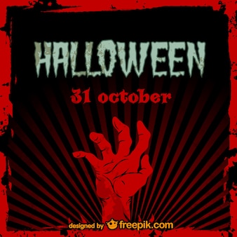 Zombie hallowen party card