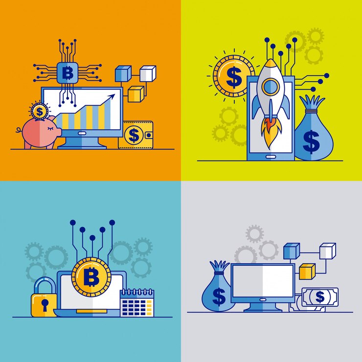 Bezpłatny plik Wektor związane z biznesem fintech
