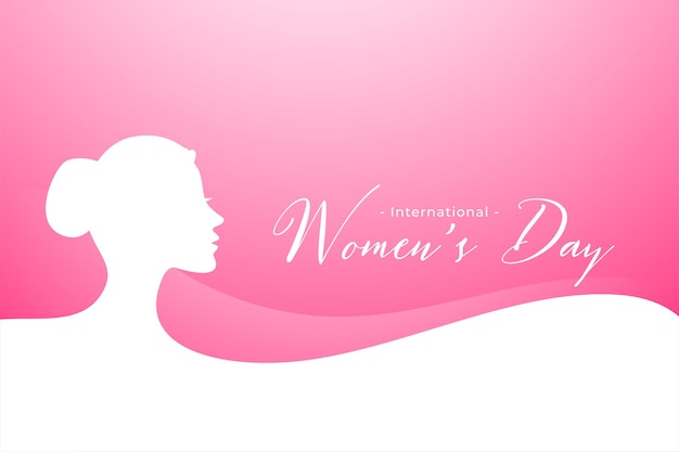 Życzenia Miłego Szczęśliwego Dnia Kobiet W Różowym Motywie Darmowych Wektorów