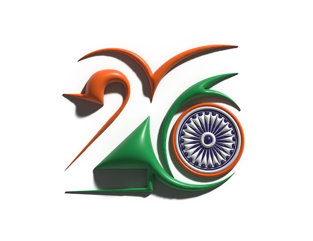 26 stycznia koncepcja dzień Republiki Indii. Ilustracja wektorowa.