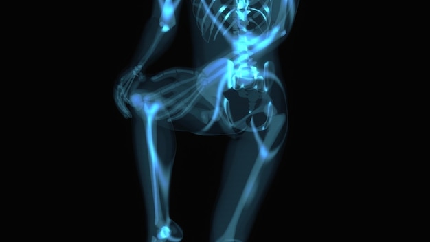 Bezpłatne zdjęcie 3d abstrakcyjna koncepcja anatomii bólu kolana