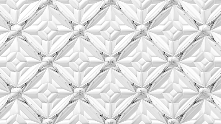 Bezpłatny plik Zdjęcie 3d abstrakcyjne przekształcenie kalejdoskopu geometrycznego. zniekształcenie fraktalne białej powierzchni. ilustracja renderowania 3d.