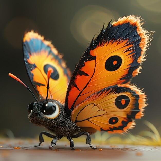 3D animowany motyl