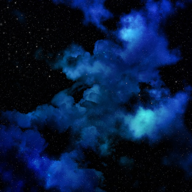 Bezpłatne zdjęcie 3d astronautyczny tło z mgławicy niebem