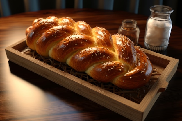 Bezpłatne zdjęcie 3d challah na chanukę