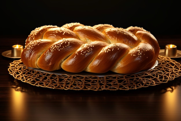 Bezpłatne zdjęcie 3d challah na chanukę