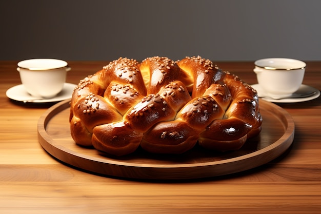 Bezpłatne zdjęcie 3d challah na chanukę