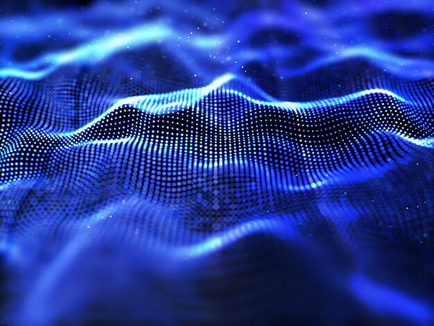 3D cząsteczki abstrakcjonistyczny tło z płytką głębią pole
