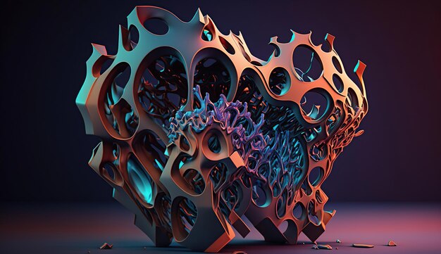 3D kolorowe tło abstrakcyjna Generative Ai