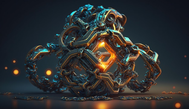 3D kolorowe tło abstrakcyjna Generative Ai