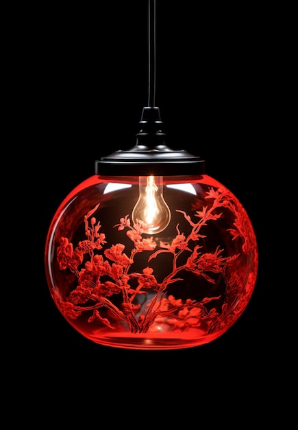 Bezpłatne zdjęcie 3d nowoczesny projekt lampy z oświetleniem