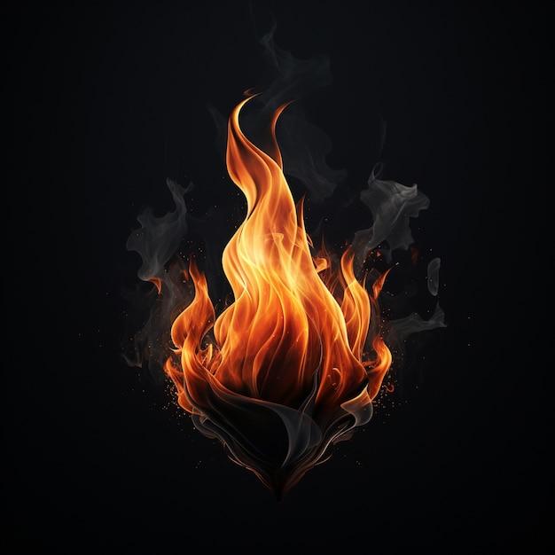 3d Ogień Z Płomieniami
