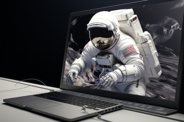 Bezpłatne zdjęcie 3d rendering astronauta