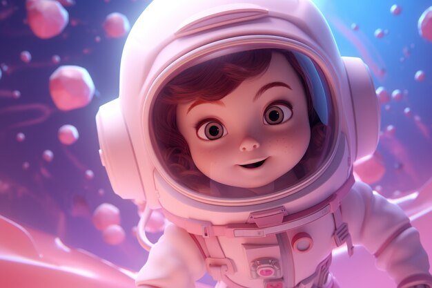 3d rendering astronauta