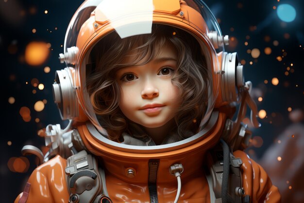 3d rendering astronauta