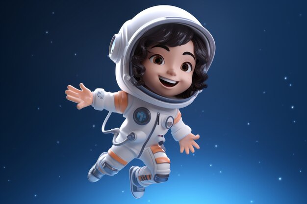 3d rendering astronauta