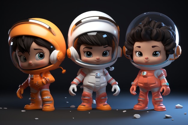 Bezpłatne zdjęcie 3d rendering astronauta