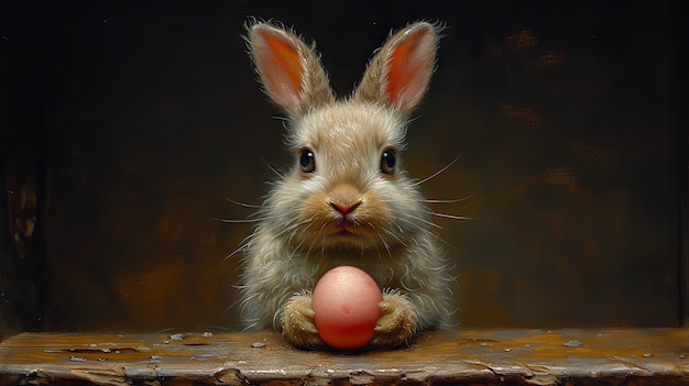 Bezpłatne zdjęcie 3d rendering obrazu królika wielkanocnego w średniowieczu