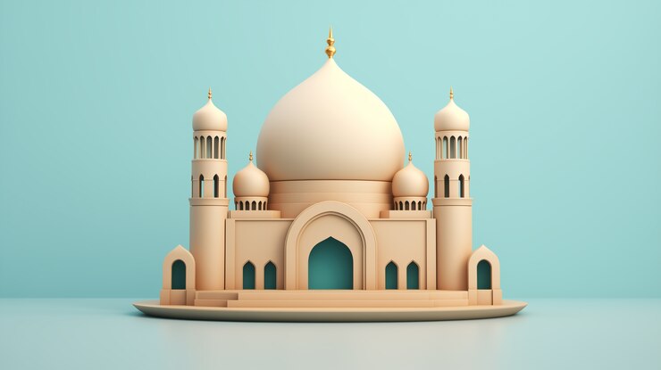 Bezpłatny plik Zdjęcie 3d sceny elementów świętowania ramadanu