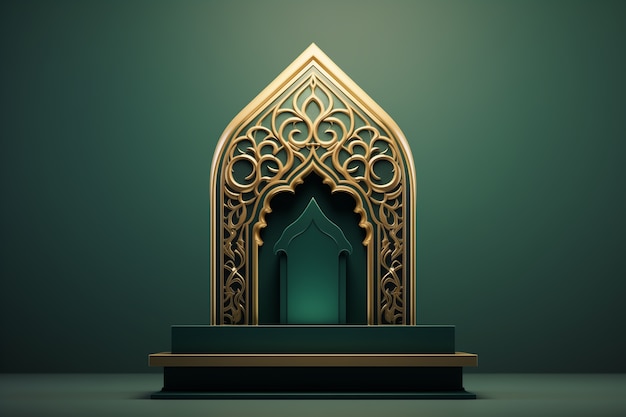 3d sceny elementów świętowania Ramadanu