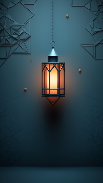 3d świętowanie ramadanu latarnia