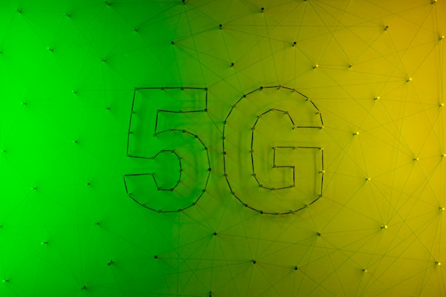 5g nowoczesna technologia tło z gradientem